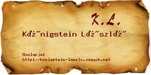 Königstein László névjegykártya